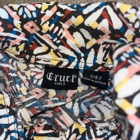 Western Wear Cowgirl Fall “Punchy" Print Girl's Shirt by Cruel Girl Small 6-7 - Picture 5 of 7